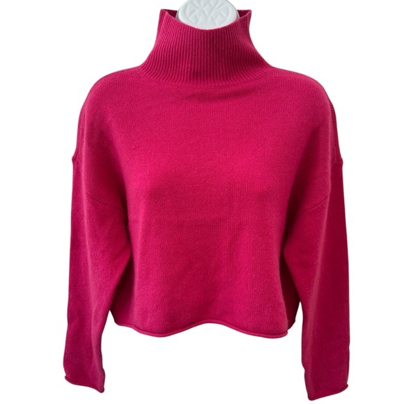 The Group by Babaton Pink 100% Cashmere Cozy Turtleneck Valentine’s Holiday XS - Picture 2 of 10